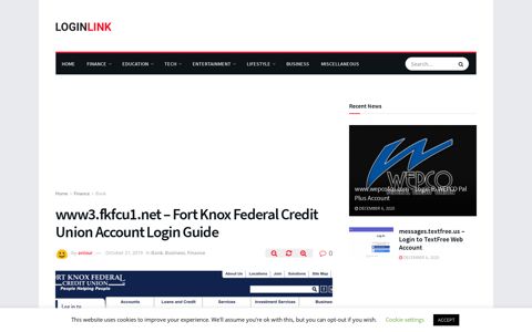www3.fkfcu1.net - Fort Knox Federal Credit Union ... - Login Link