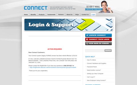 Connect Login | Truck Fleet Maintenanance and Parts ...