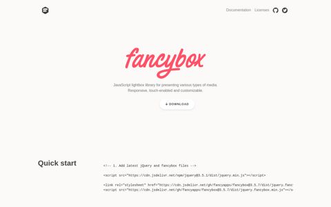 fancybox - Touch enabled, responsive and fully customizable ...