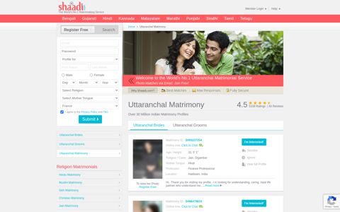 Uttaranchal Matrimony - Shaadi.com