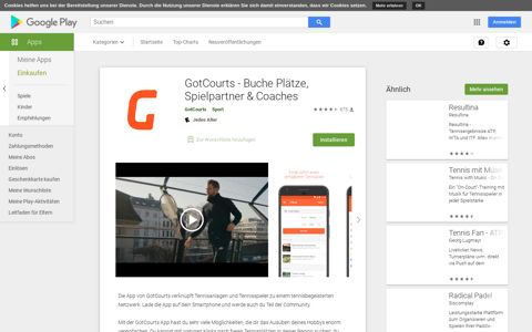 GotCourts - Buche Plätze, Spielpartner & Coaches – Apps bei ...