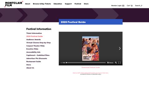 2020 Festival Guide | Montclair Film