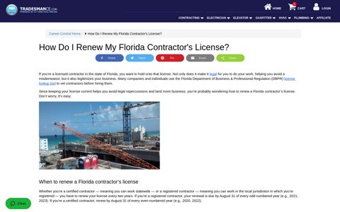 How Do I Renew My Florida Contractor's License?