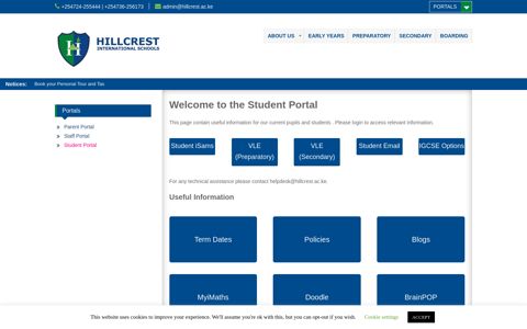 Student Portal - Hillcrest International Schools Kenya