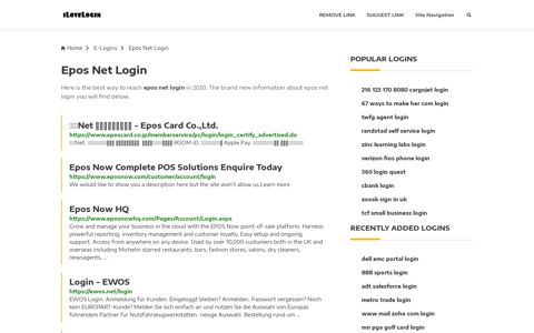 Epos Net Login ❤️ One Click Access - iLoveLogin