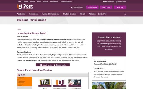 Student Portal Guide | Post University