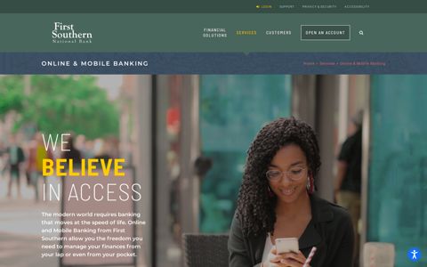 Online & Mobile Banking - First Southern National Bank