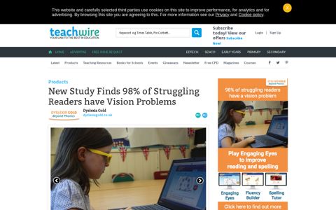 New Study Finds 98% of Struggling Readers have Vision ...