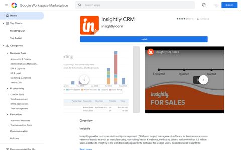 Insightly CRM - Google Workspace Marketplace