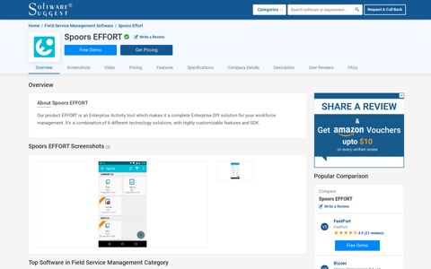Spoors EFFORT Pricing, Reviews, Features - Free Demo