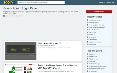 Givers Forum Login Page - Loginii.com