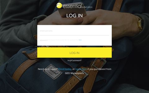 Student Log In for Essential Education
