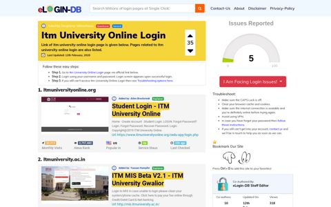 Itm University Online Login - login login login login 0 Views