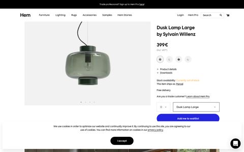 Dusk Lamp Large – Hem