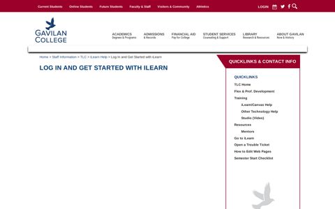 Log In and Get Started with iLearn - Gavilan College
