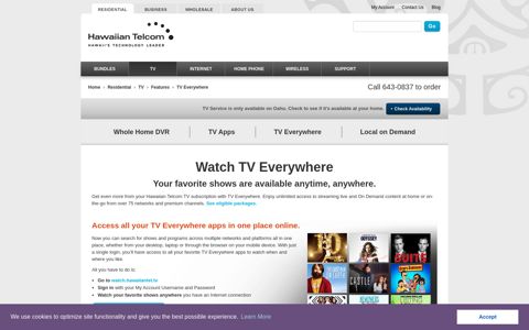 TV Everywhere - Watch on Any Device | Hawaiian Telcom TV ...