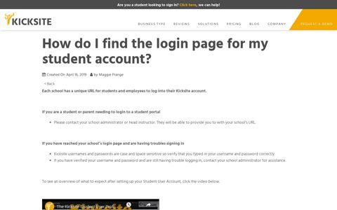 How do I find the login page for my student account? - Kicksite ...