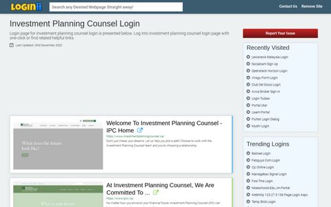 Investment Planning Counsel Login - Loginii.com