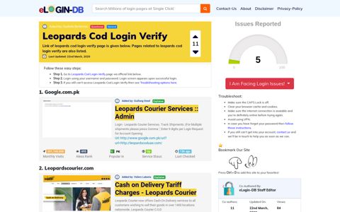Leopards Cod Login Verify - A database full of login pages ...