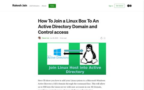 How To Join a Linux Box To An Active Directory Domain and ...