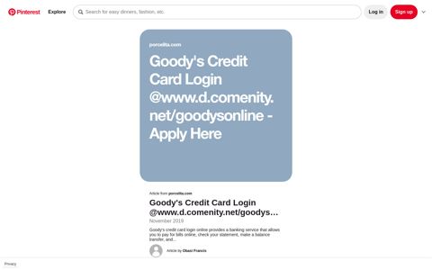 Goody's Credit Card Login @www.d.comenity.net ... - Pinterest