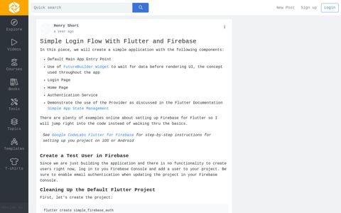 Simple Login Flow With Flutter and Firebase - Morioh