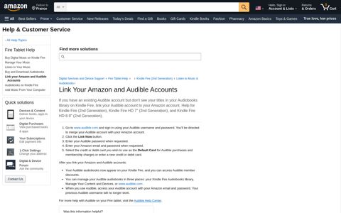 Amazon.com Help: Link your Amazon and Audible Accounts