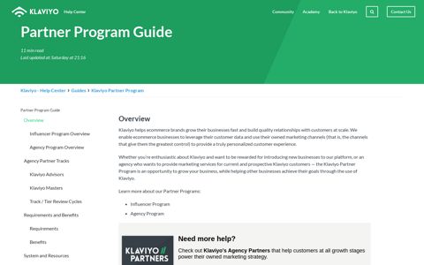 Partner Program Guide – Klaviyo - Help Center