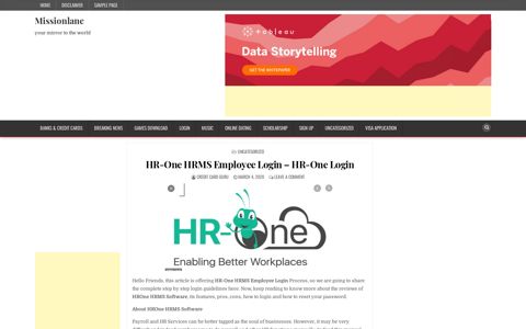 HR-One HRMS Employee Login - Missionlane