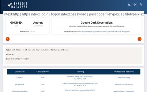 intext:http | https intext:login | logon intext:password ...