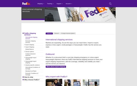 International shipping services - FedEx | UK