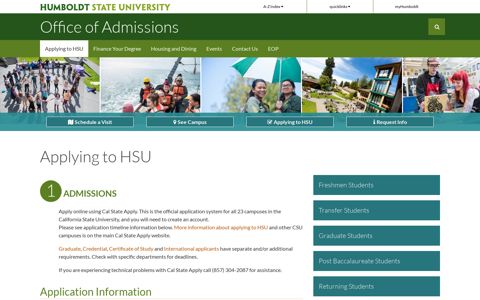 Applying to HSU - Office of Admissions - Humboldt State ...