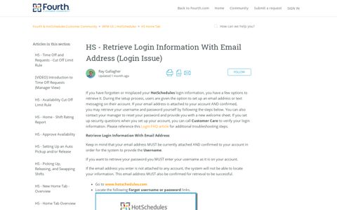 HS - Retrieve Login Information With Email Address (Login ...