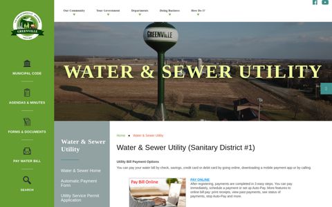 Water & Sewer Utility - Welcome to Town of Greenville, WI