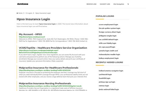 Hpso Insurance Login ❤️ One Click Access - iLoveLogin