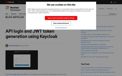 API login and JWT token generation using Keycloak - Red Hat ...