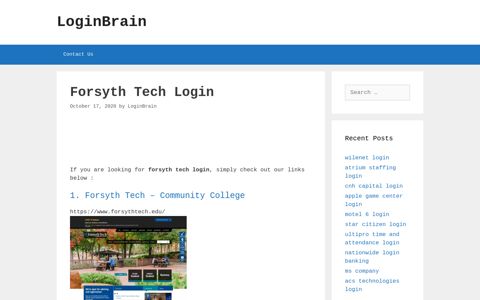 forsyth tech login - LoginBrain