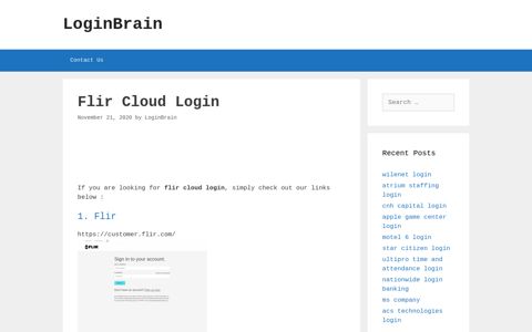 Flir Cloud Flir - LoginBrain