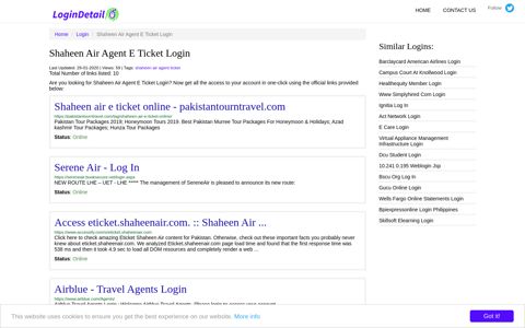 Shaheen Air Agent E Ticket Login - LoginDetail