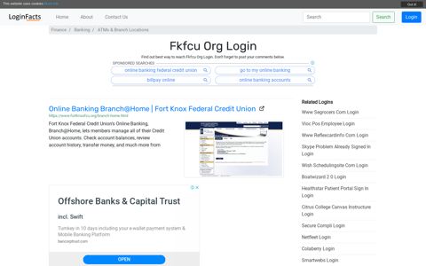 Fkfcu Org Login - Online Banking Branch@Home | Fort Knox ...