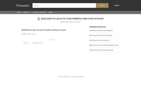 [ESS] How to log in to your PrimePay employee account