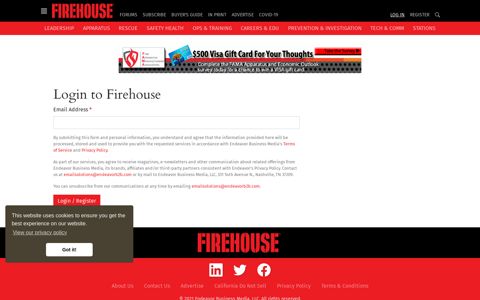 Login | Firehouse - Firehouse Magazine