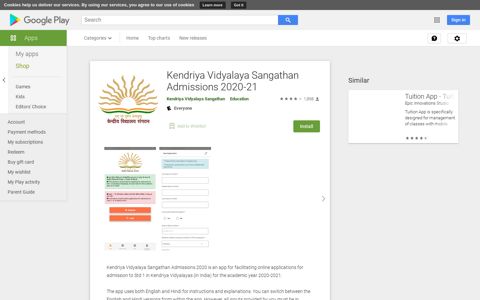 Kendriya Vidyalaya Sangathan Admissions 2020-21 - Apps ...