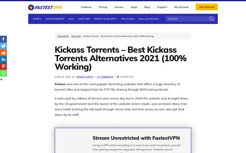 Best Kickass Torrents Alternatives 2020 (100% Working)