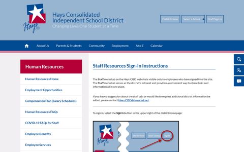 Human Resources / Staff Sign-In - Hays CISD