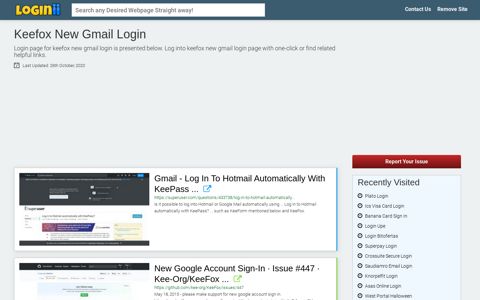 Keefox New Gmail Login - Loginii.com