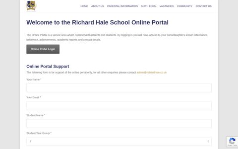 Online portal – Richard Hale School