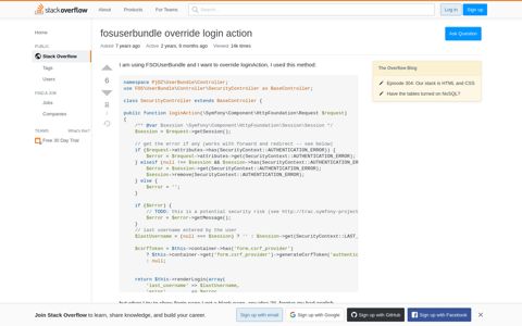 fosuserbundle override login action - Stack Overflow