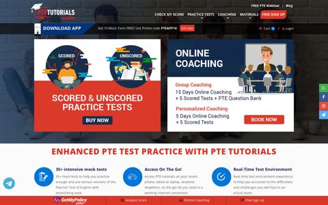 PTE Tutorials: PTE Academic Test - Practice Online for Free