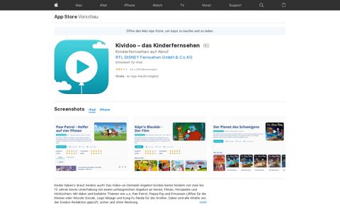 ‎Kividoo – das Kinderfernsehen im App Store
